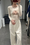 BASERANGE Silk trousers TRSI-WS-000 UNDYED